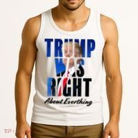 Trump Was Right About Everything Typography Portrait Tank Top thumb 3