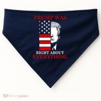 Trump Was Right About Everything USA Flag USA-Made Doggie Bandana thumb 0