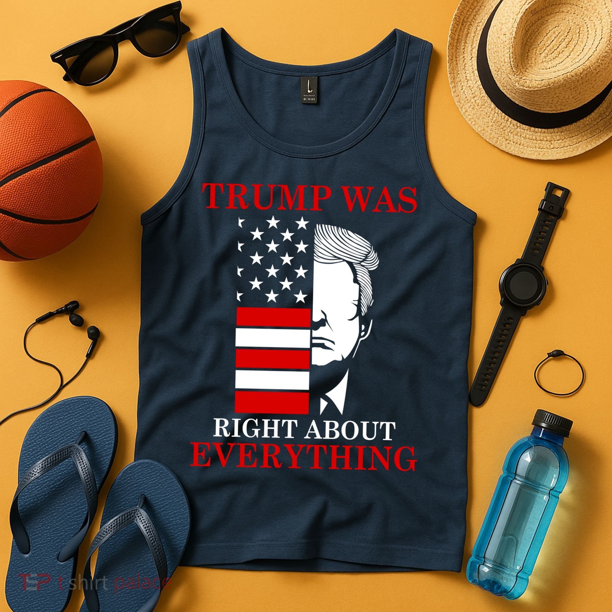 Trump Was Right About Everything USA Flag Tank Top
