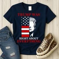 Trump Was Right About Everything USA Flag Women's T-Shirt thumb 3