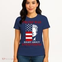 Trump Was Right About Everything USA Flag Women's T-Shirt thumb 4