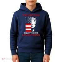 Trump Was Right About Everything USA Flag Kids Hoodie thumb 4