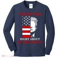 Trump Was Right About Everything USA Flag Kids Long Sleeve Shirt thumb 0