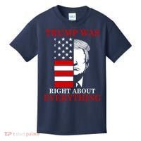 Trump Was Right About Everything USA Flag Kids T-Shirt thumb 0