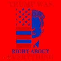 Trump Was Right About Everything USA Flag Santa Hat thumb 1