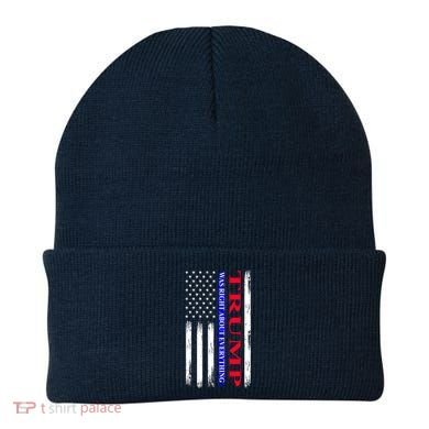 Trump Was Right About Everything American Flag Gift Beanie