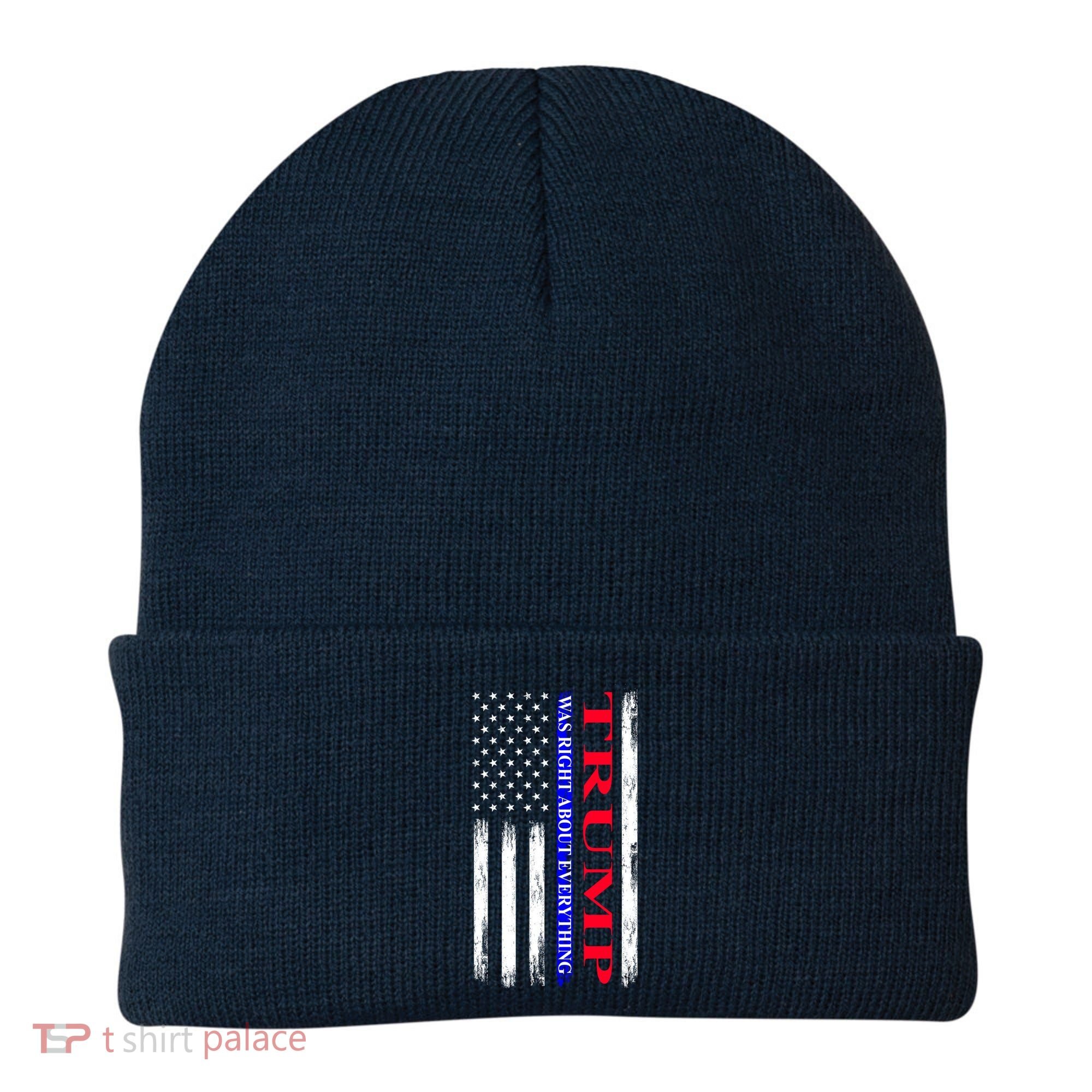Trump Was Right About Everything American Flag Gift Beanie