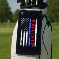 Trump Was Right About Everything American Flag Gift Golf Towel thumb 2