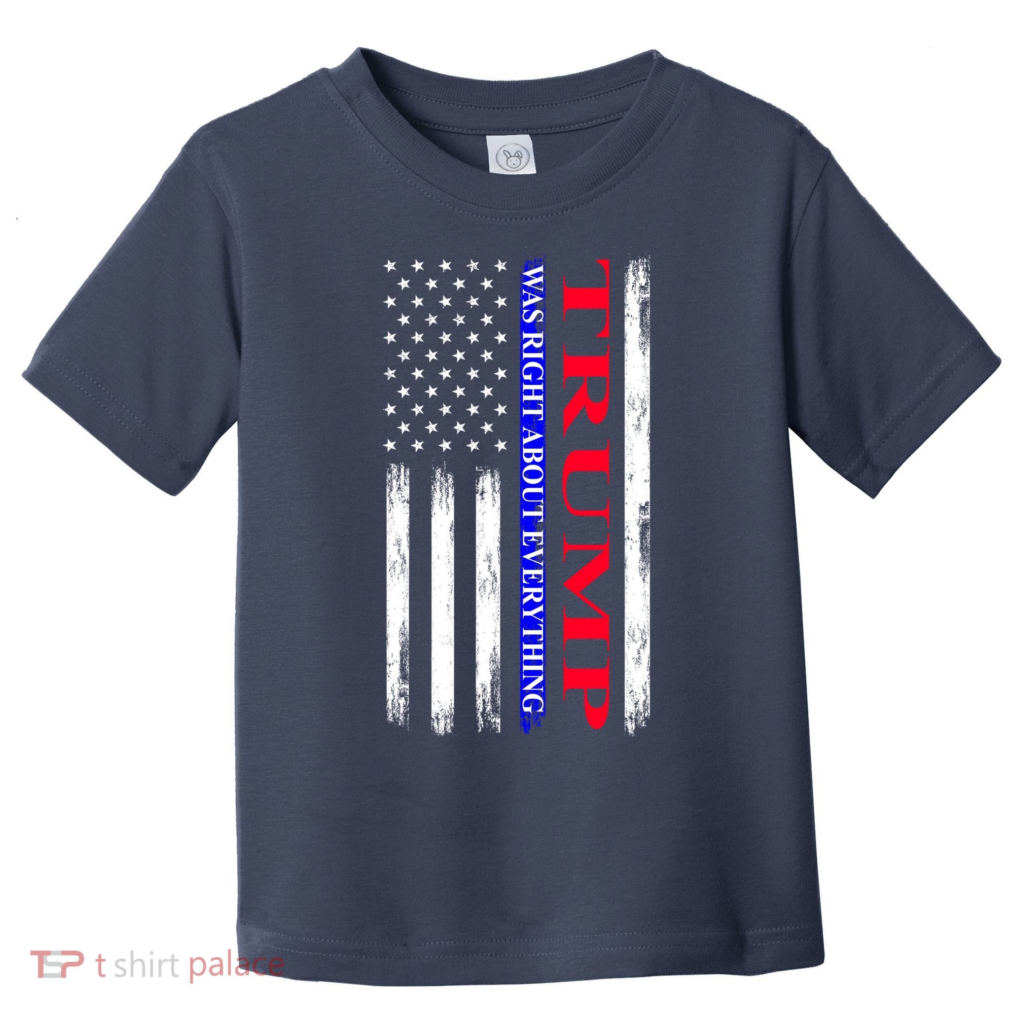 Trump Was Right About Everything American Flag Gift Toddler T-Shirt