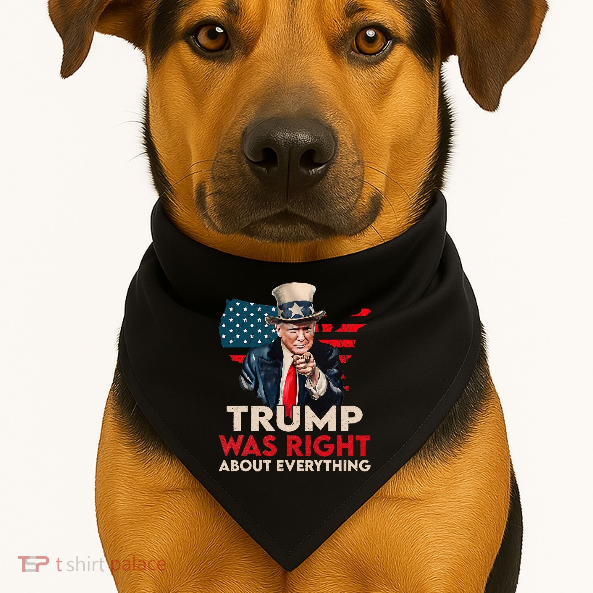 Trump Was Right About Everything Funny USA-Made Doggie Bandana