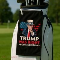 Trump Was Right About Everything Funny Golf Towel thumb 2