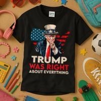 Trump Was Right About Everything Funny Kids T-Shirt thumb 3