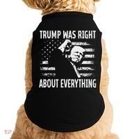 Trump Was Right About Everything American Flag 45 47 Doggie Tank thumb 0