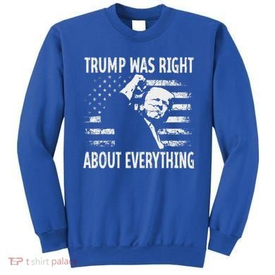 Trump Was Right About Everything American Flag 45 47 Sweatshirt