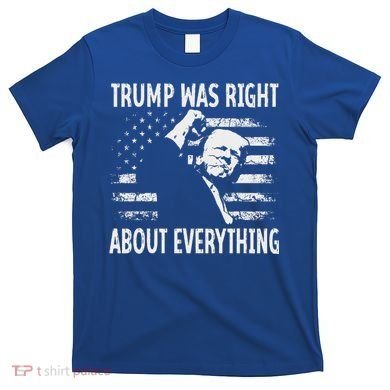 Trump Was Right About Everything American Flag 45 47 T-Shirt