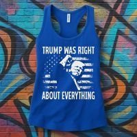 Trump Was Right About Everything American Flag 45 47 Women's Tank Top thumb 3