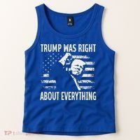 Trump Was Right About Everything American Flag 45 47 Tank Top thumb 2