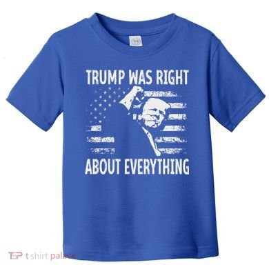 Trump Was Right About Everything American Flag 45 47 Toddler T-Shirt