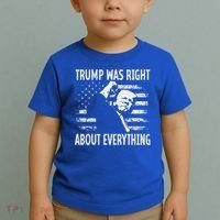 Trump Was Right About Everything American Flag 45 47 Toddler T-Shirt thumb 2