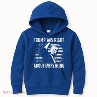 Trump Was Right About Everything American Flag 45 47 Kids Hoodie thumb 0