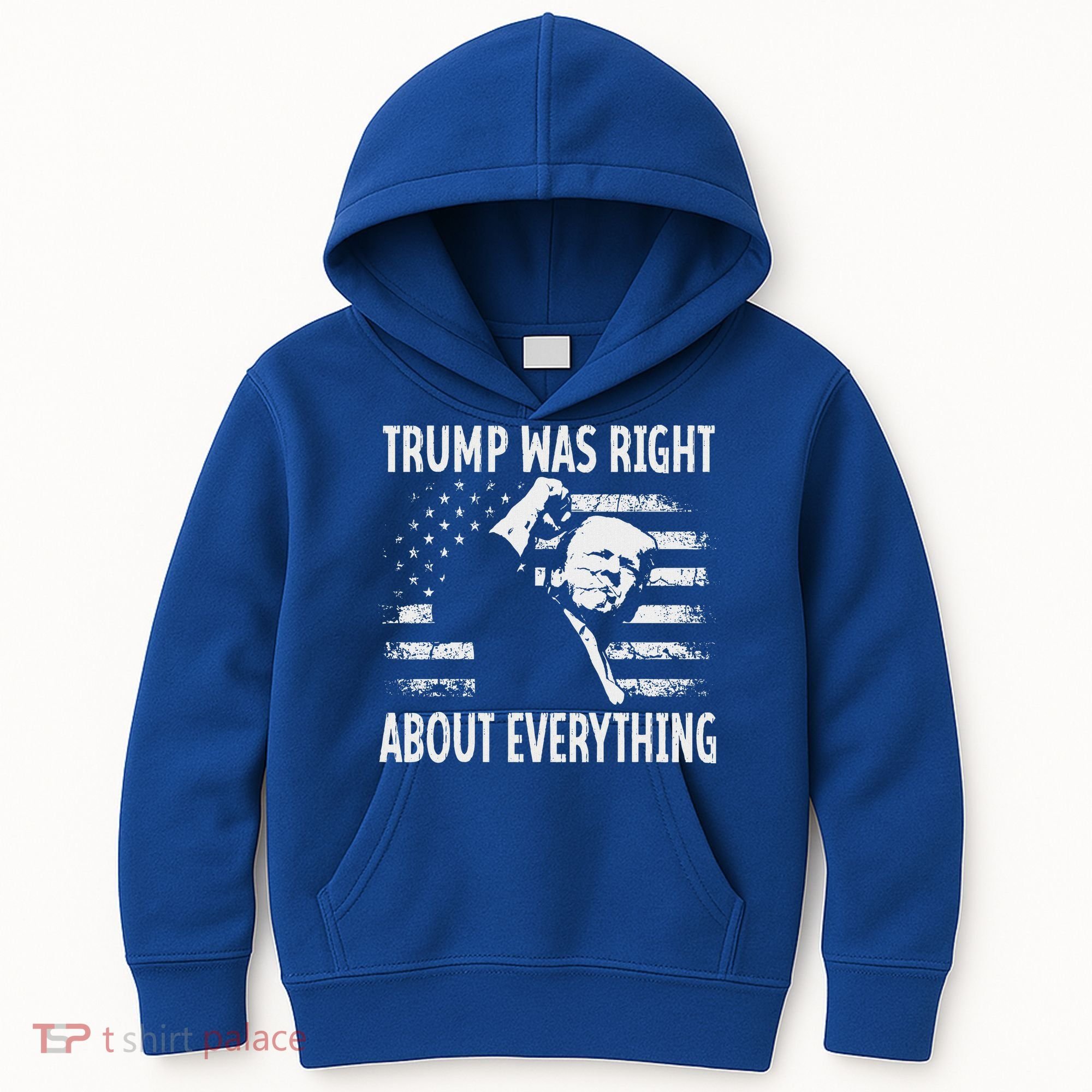 Trump Was Right About Everything American Flag 45 47 Kids Hoodie