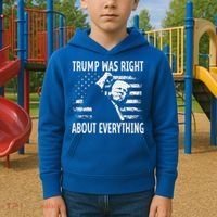 Trump Was Right About Everything American Flag 45 47 Kids Hoodie thumb 2