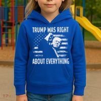 Trump Was Right About Everything American Flag 45 47 Kids Hoodie thumb 3