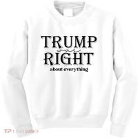Trump Was Right About Everything Donald Trump Supporters Kids Sweatshirt thumb 0