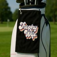 Trophy Wife Retro Style Golf Towel thumb 2
