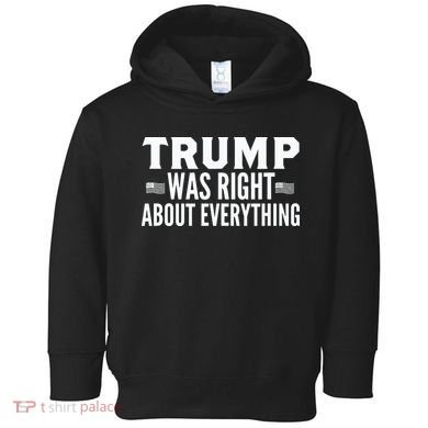 Trump Was Right About Everything Rally Toddler Hoodie