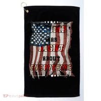 Trump Was Right About Everything USA Flag Golf Towel thumb 0