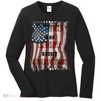 Trump Was Right About Everything USA Flag Women's Long Sleeve Shirt thumb 0