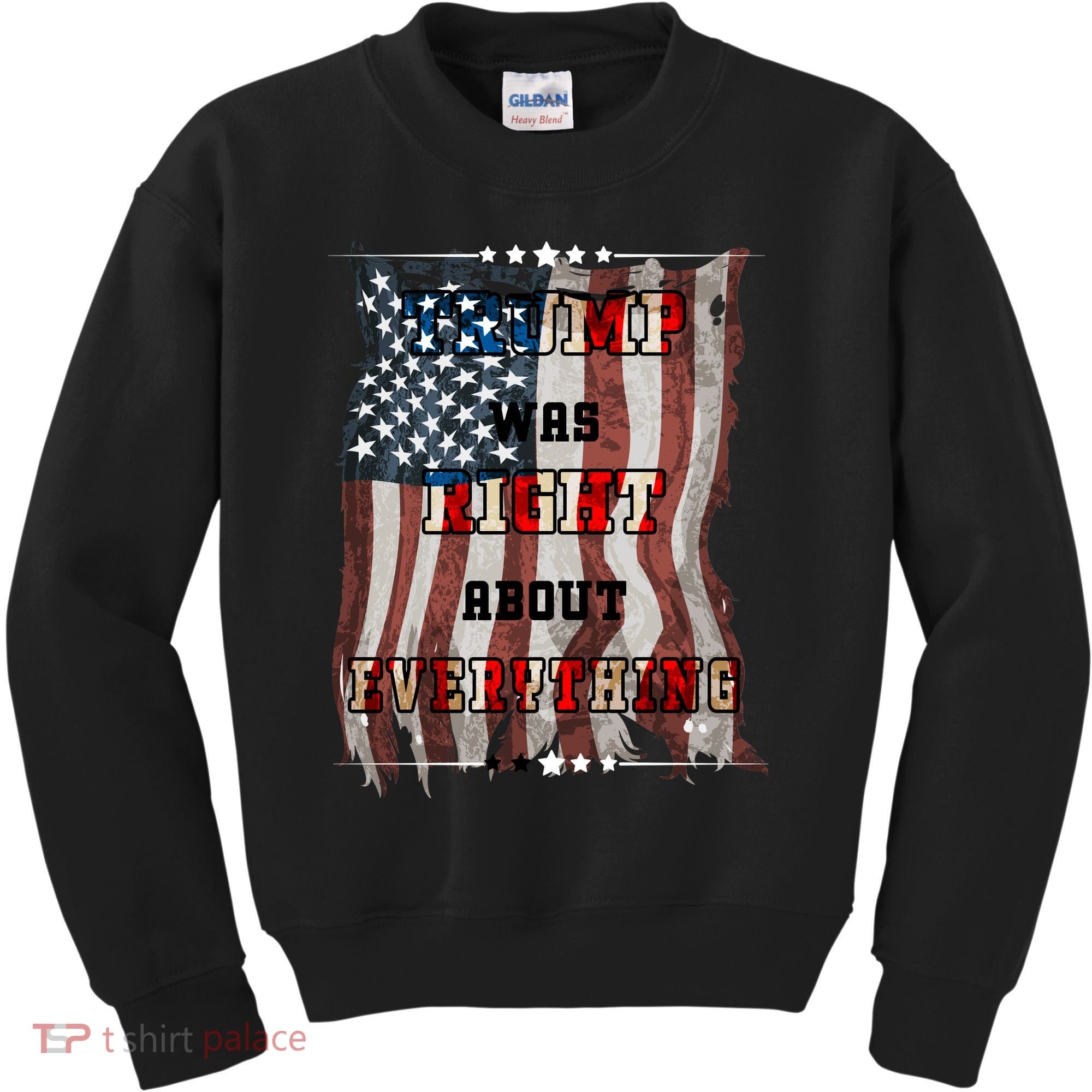 Trump Was Right About Everything USA Flag Kids Sweatshirt