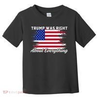 Trump Was Right About Everything President Flag Statement Toddler T-Shirt thumb 0