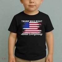 Trump Was Right About Everything President Flag Statement Toddler T-Shirt thumb 2