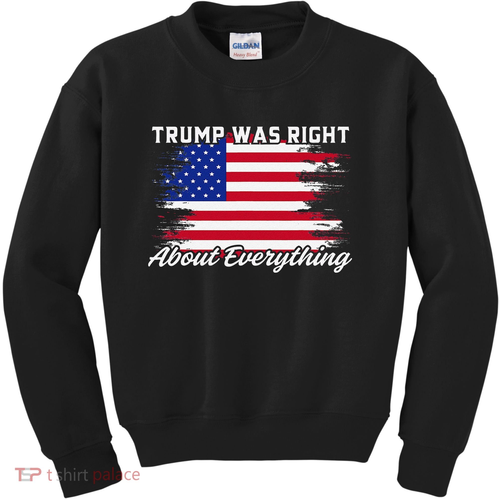 Trump Was Right About Everything President Flag Statement Kids Sweatshirt