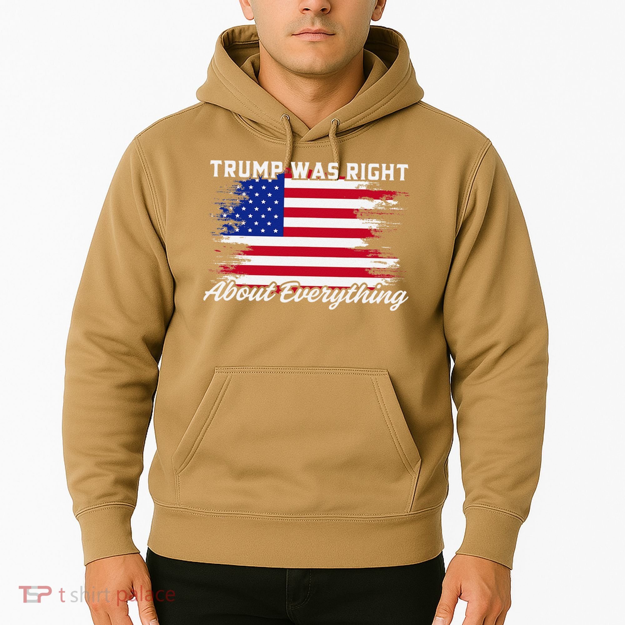 Trump Was Right About Everything President Flag Statement Hoodie