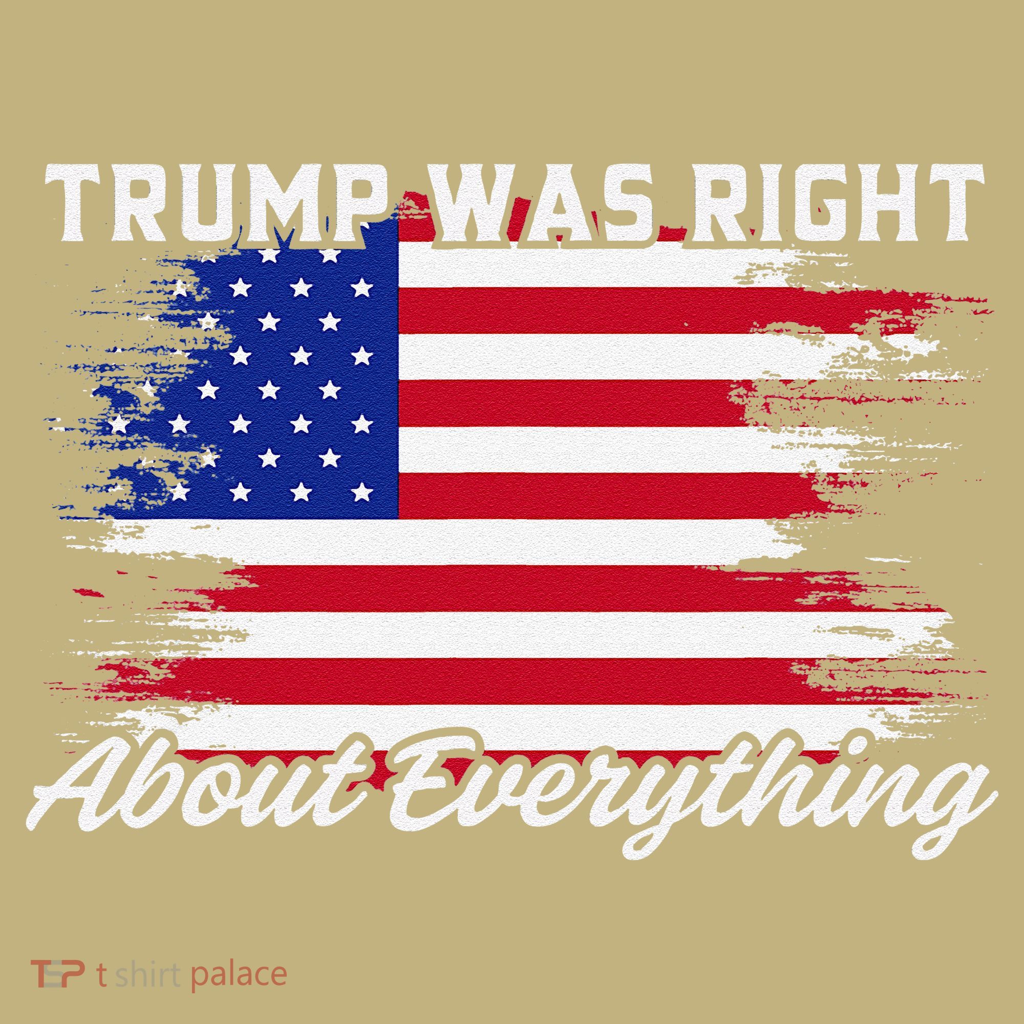Trump Was Right About Everything President Flag Statement Polo