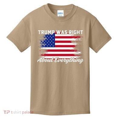 Trump Was Right About Everything President Flag Statement Kids T-Shirt