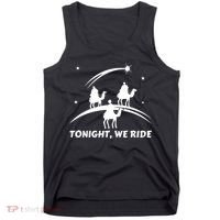 Tonight We Ride Three Wiseman Christmas Jesus Nativity Tank Top thumb 0