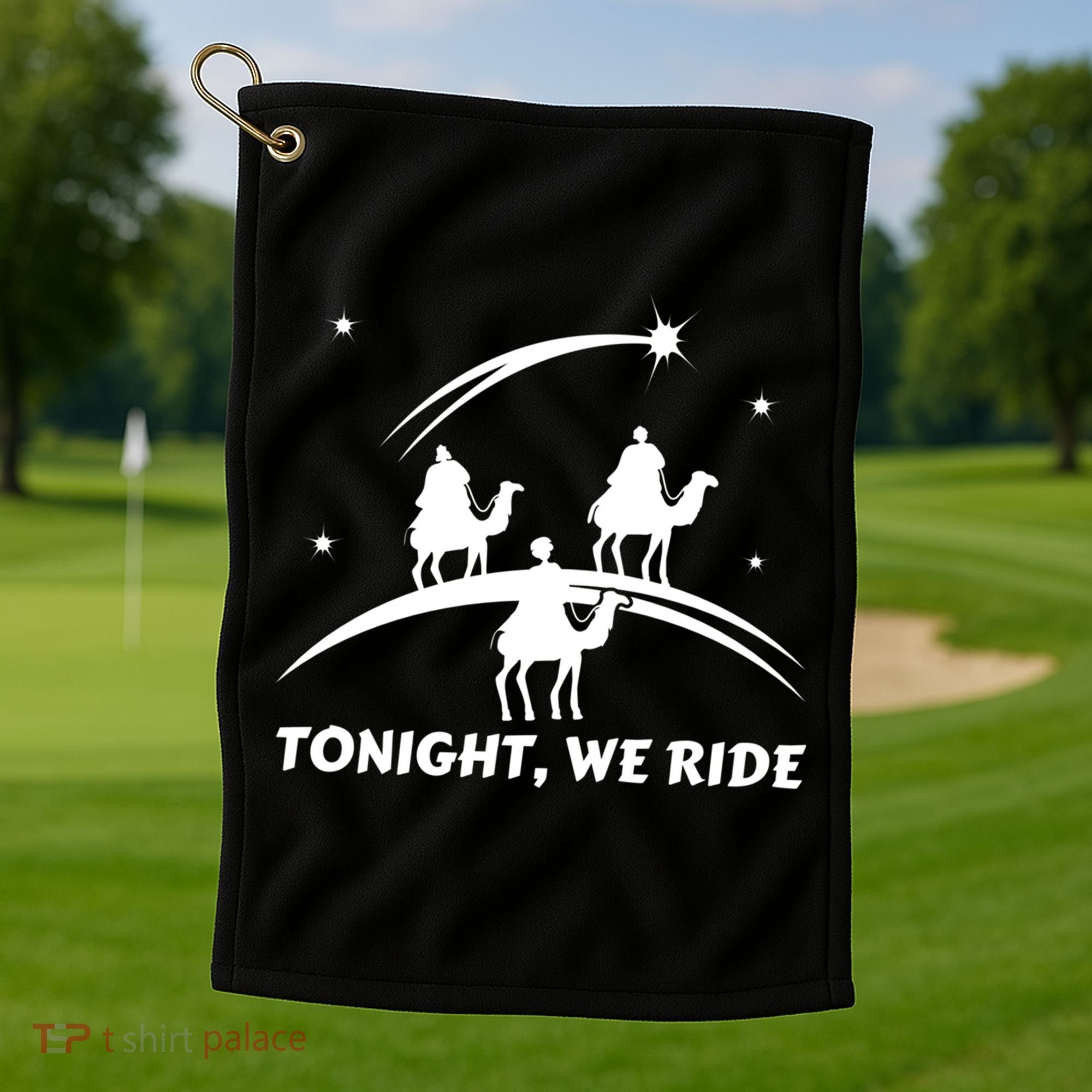 Tonight We Ride Three Wiseman Christmas Jesus Nativity Golf Towel