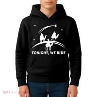 Tonight We Ride Three Wiseman Christmas Jesus Nativity Kids Hoodie thumb 4