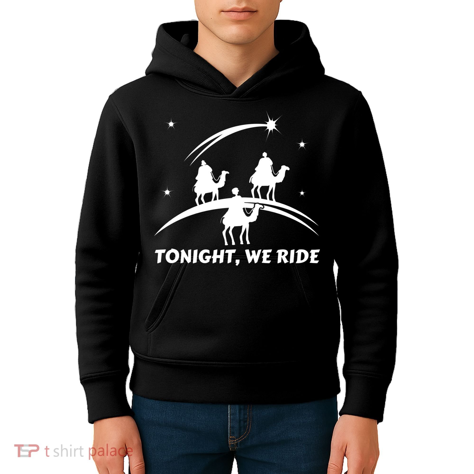 Tonight We Ride Three Wiseman Christmas Jesus Nativity Kids Hoodie