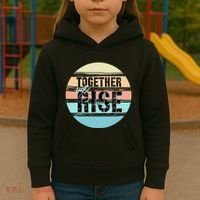 Together We Rise We Rise Together Empowerment Kids Hoodie thumb 3