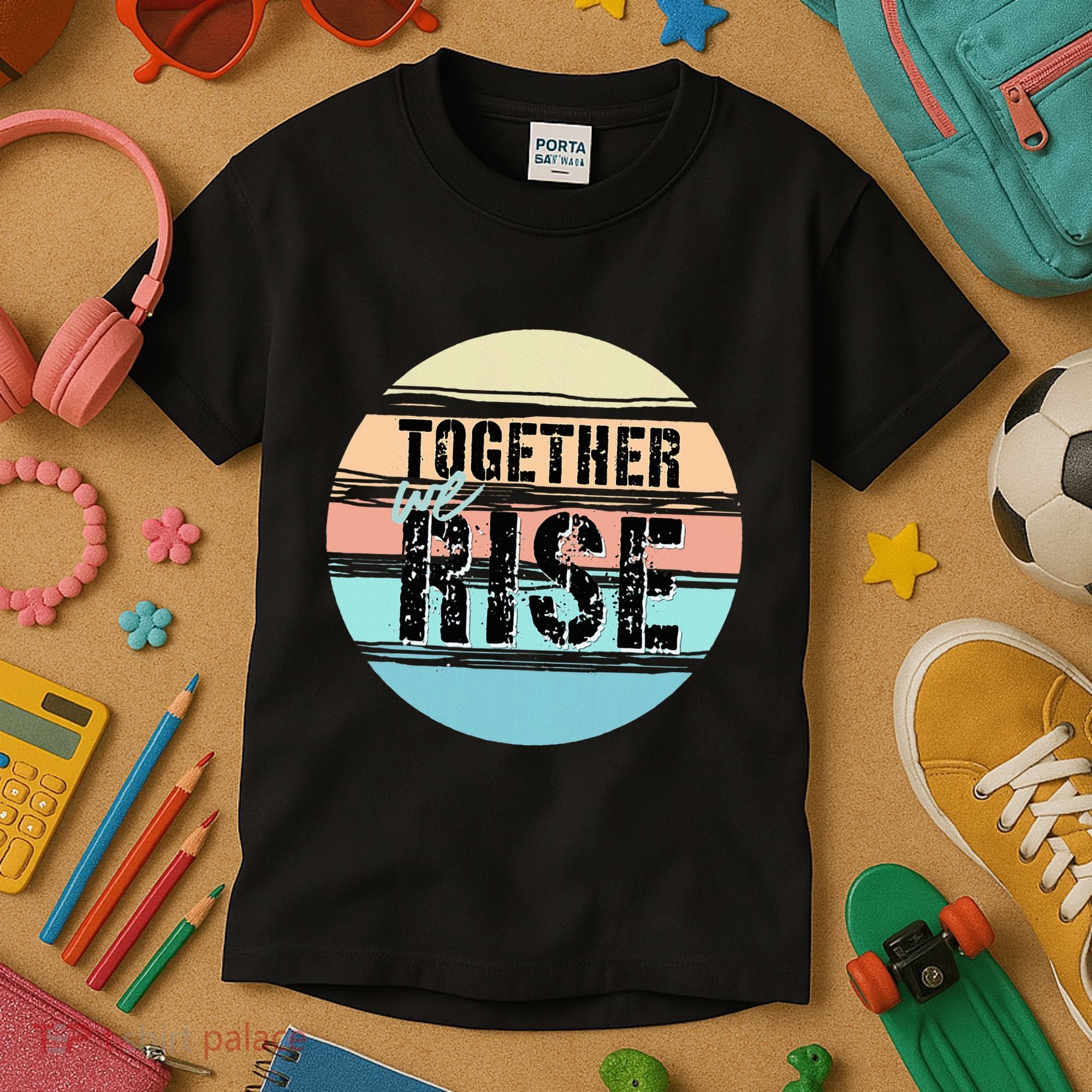 Together We Rise We Rise Together Empowerment Kids T-Shirt