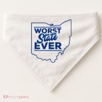 The Worst State Ever Is Ohio USA-Made Doggie Bandana thumb 0