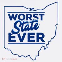 The Worst State Ever Is Ohio USA-Made Doggie Bandana thumb 2