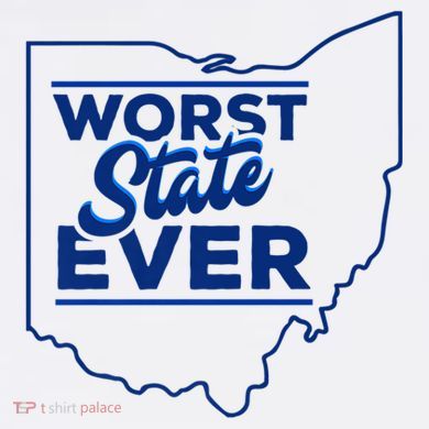 The Worst State Ever Is Ohio Urban Oversized Heavyweight T-Shirt