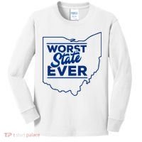 The Worst State Ever Is Ohio Kids Long Sleeve Shirt thumb 0