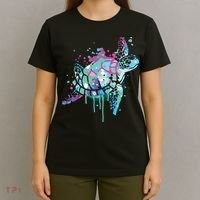 Turtle Watercolor Sea Ocean Wildlife Animal T-Shirt thumb 4